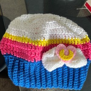 Crocheted Sailor moon hat